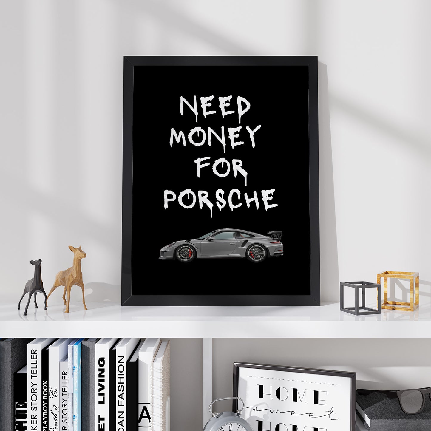 Постер "Need Money For Porsche (Car Black)"