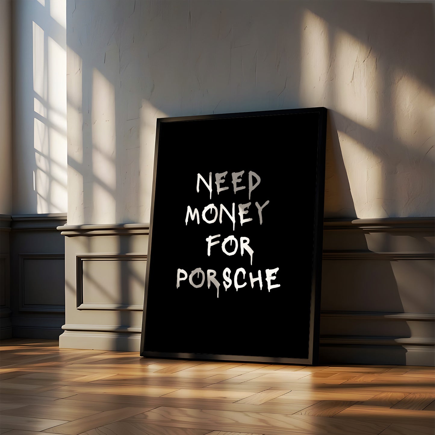 Постер "Need Money For Porsche (Black)"