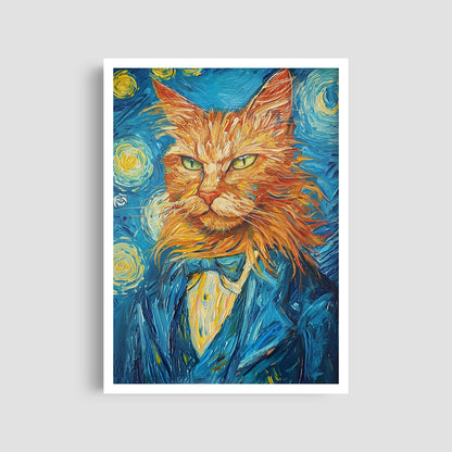 Постер "Van Gogh Cat"