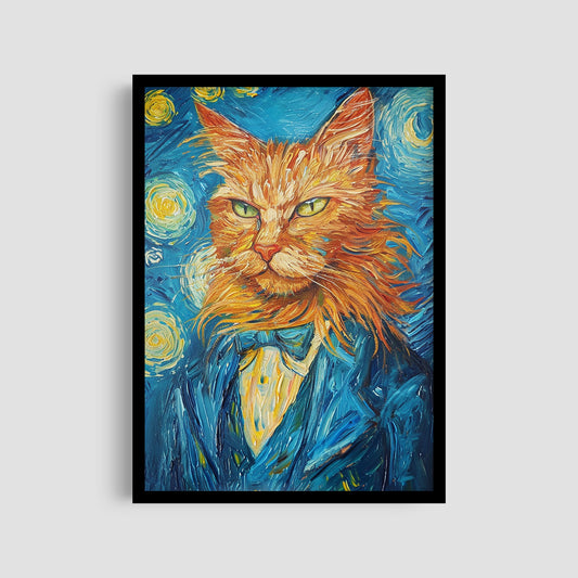 Постер "Van Gogh Cat"