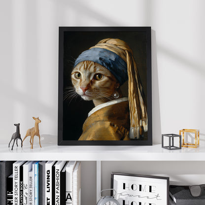 Постер "Pearl Earring Cat"