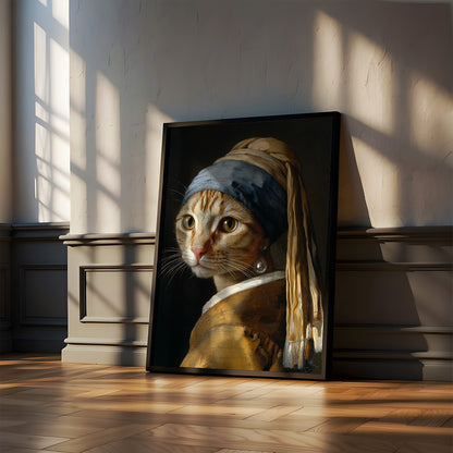 Постер "Pearl Earring Cat"