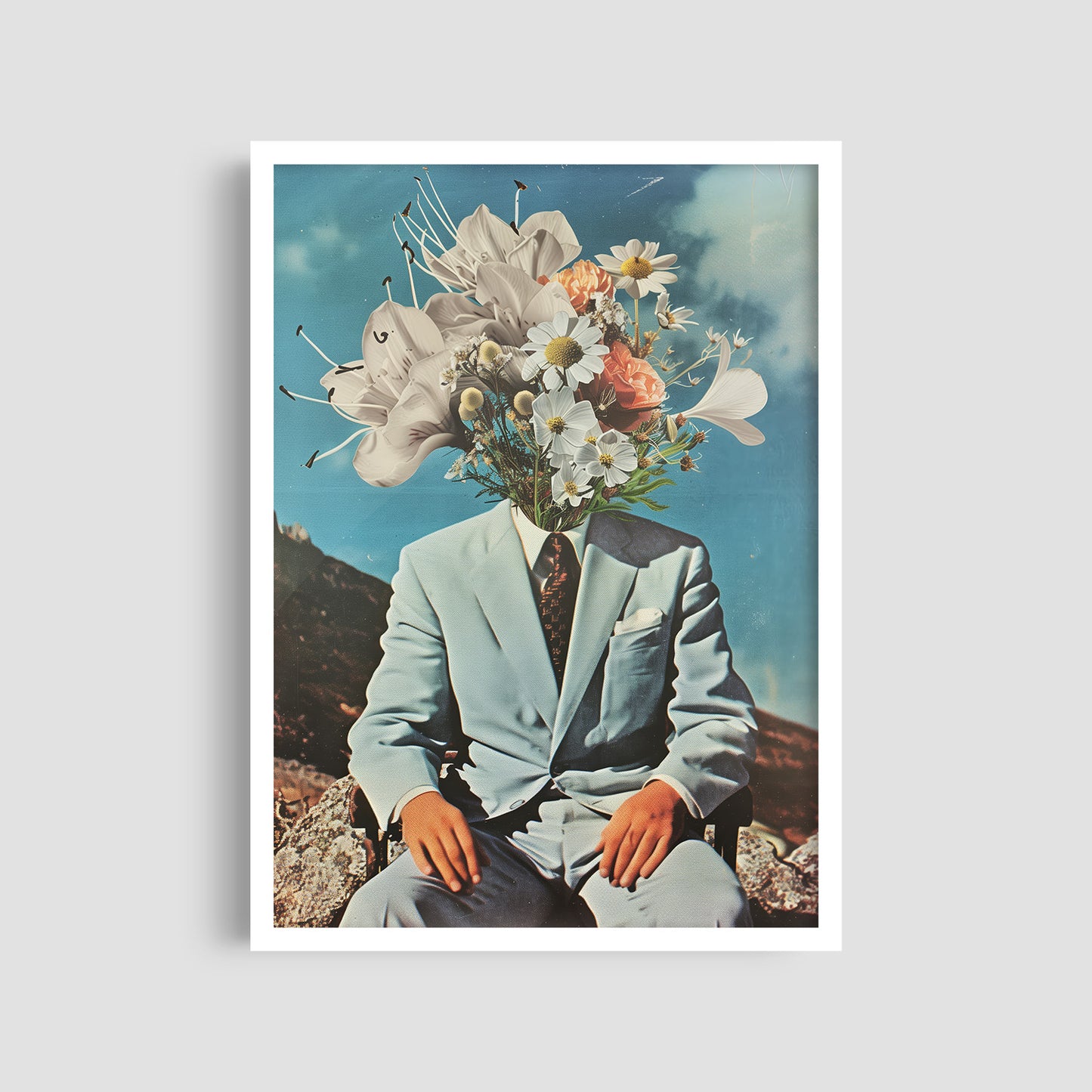 Постер "Man with Flowers"